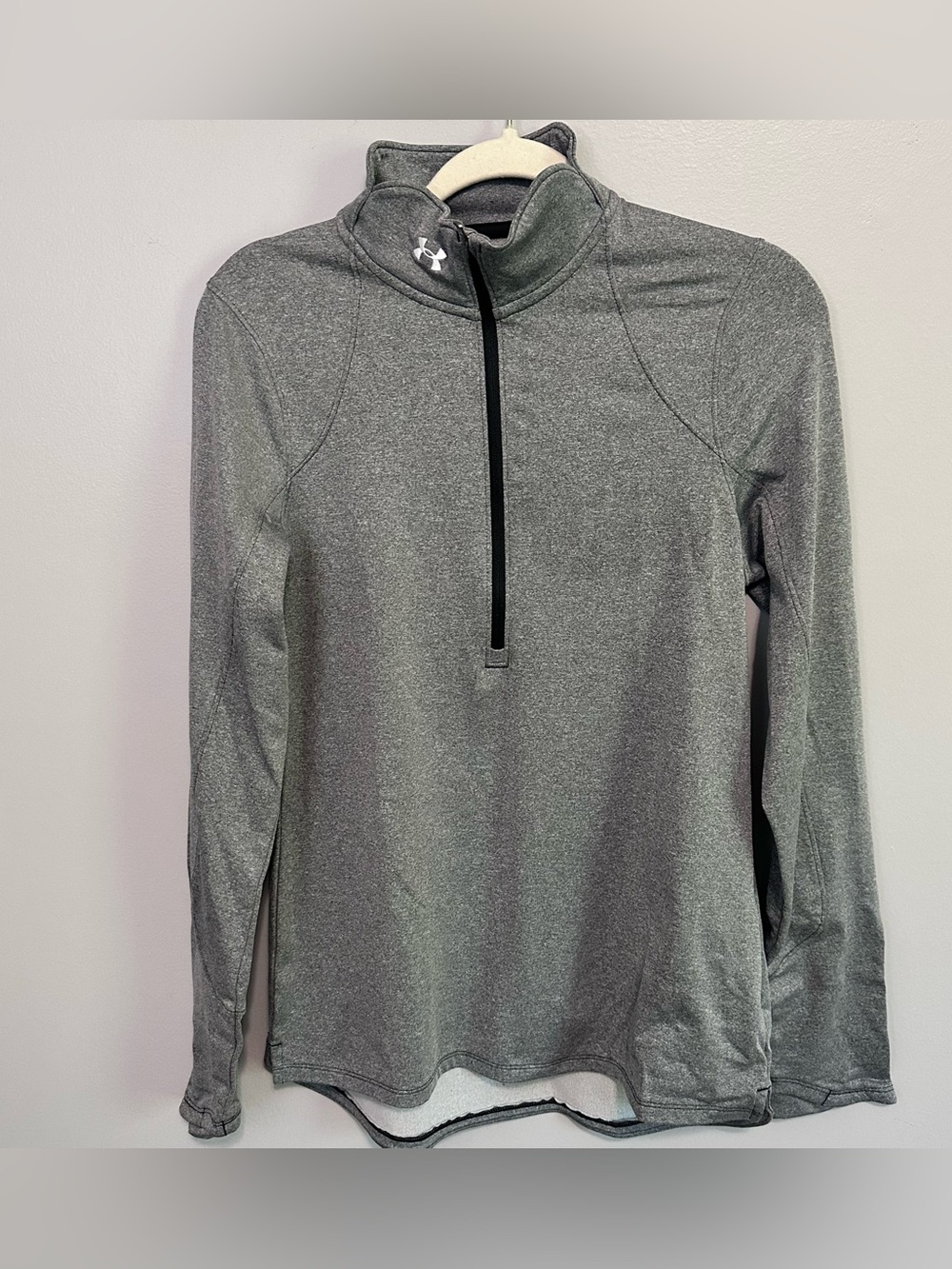 Under Armour ColdGear Fitted 1/4 Zip Pullover Women’s Medium Gray